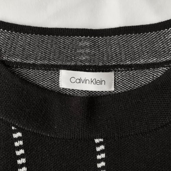 Calvin Klein Checkered Pattern Crewneck Sweater, Size L - Picture 4 of 5